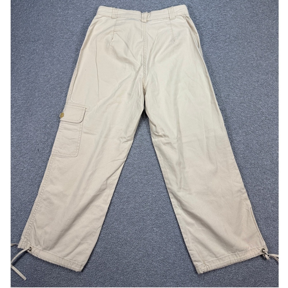 Steilmann Cargo Pants Women's 6 Beige Wide Leg Hiking Utility Made in Turkey Y2K